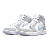 AIR JORDAN 1 MID WOLF GREY ALUMINUM (W) - Designer Supplier 