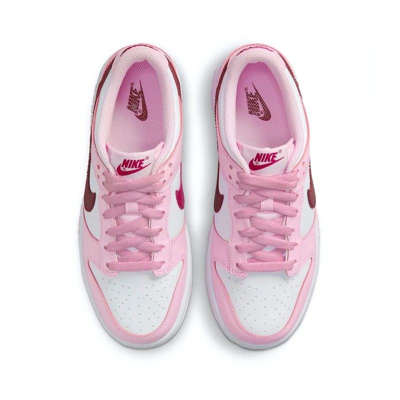 NIKE DUNK LOW PINK RED WHITE - Designer Supplier 