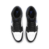 AIR JORDAN 1 MID WHITE BLACK ROYAL RACER BLUE - Designer Supplier 