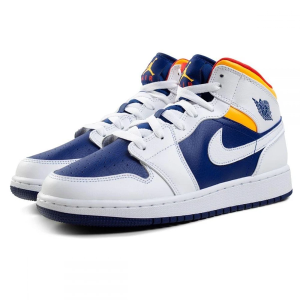 AIR JORDAN 1 MID WHITE LAZER ORANGE - Designer Supplier 