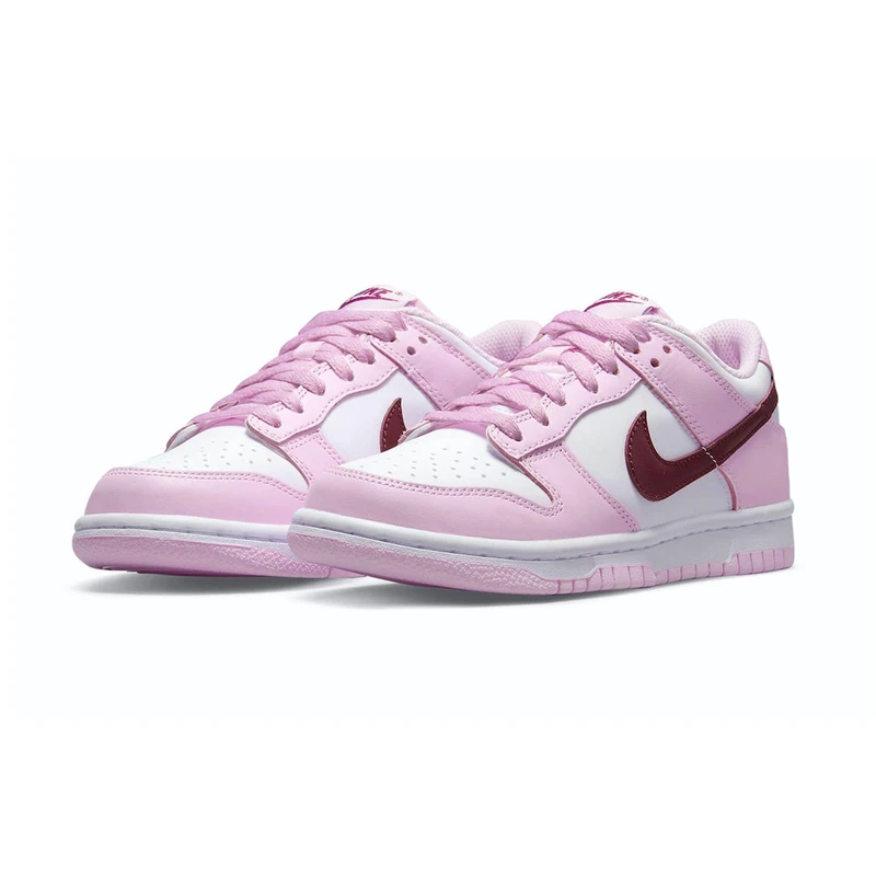 NIKE DUNK LOW PINK RED WHITE - Designer Supplier 