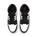 AIR JORDAN 1 MID BLACK CHILE RED WHITE - Designer Supplier 