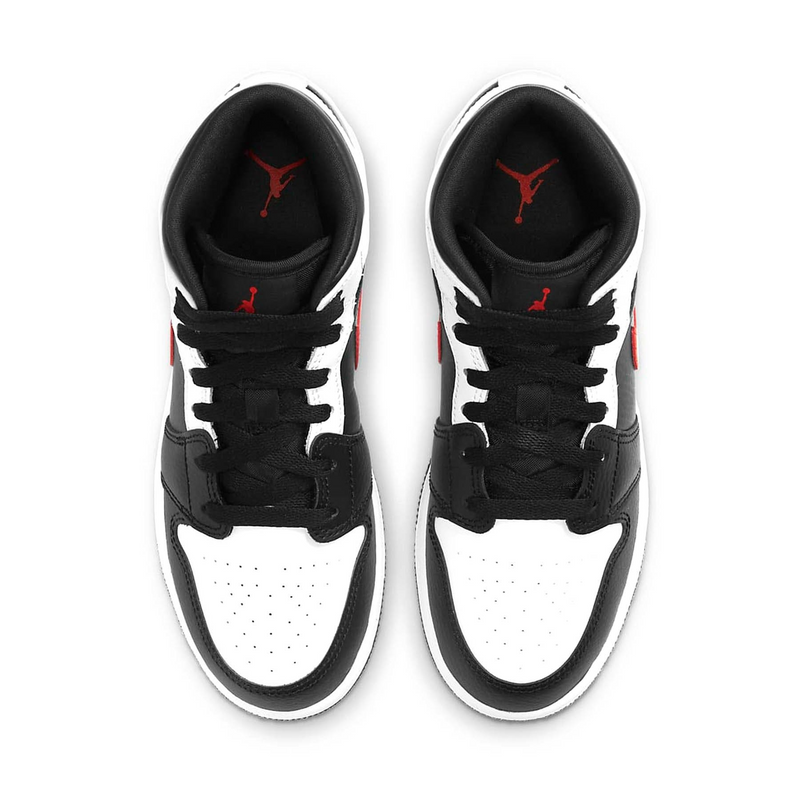 AIR JORDAN 1 MID BLACK CHILE RED WHITE - Designer Supplier 