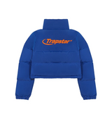 Women's Puffer Jacket - Blue/Orange - Designer Supplier 