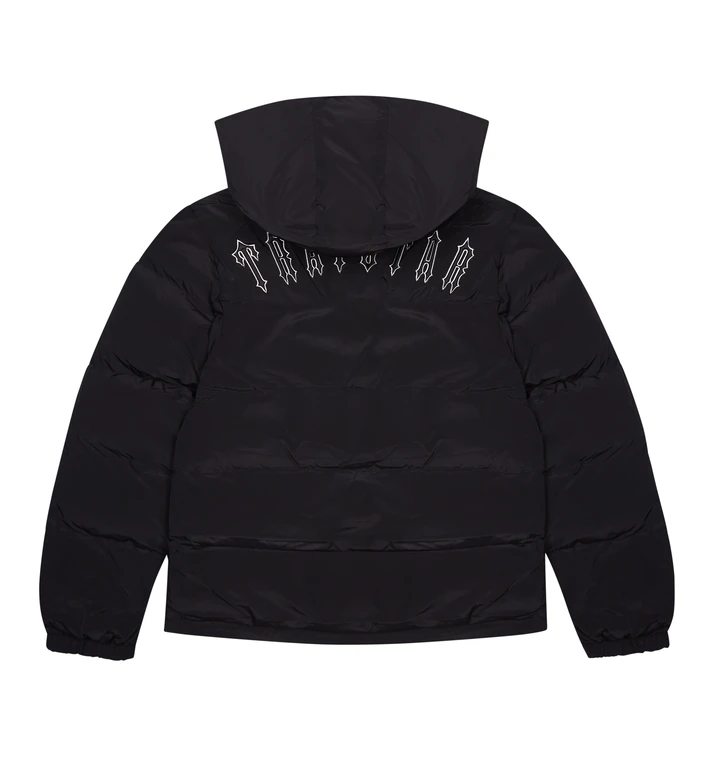 Irongate Detachable Hooded Puffer Jacket - Black - Designer Supplier 