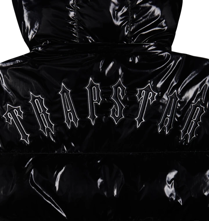 Trapstar Irongate Detatchable Hooded Puffer Jacket - Shiny Black