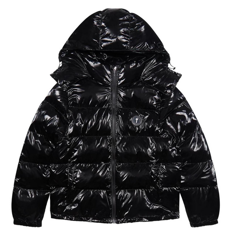 Trapstar Irongate Detatchable Hooded Puffer Jacket - Shiny Black