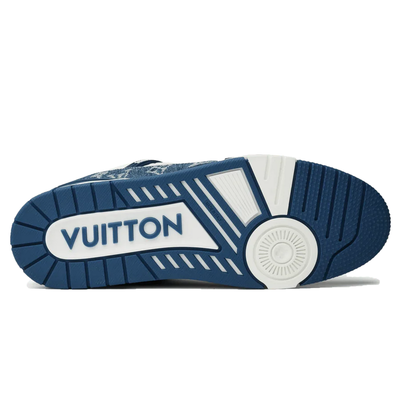 Louis Vuitton LV Trainer Blue Denim Monogram White