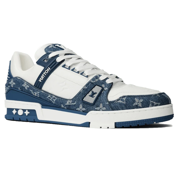 Louis Vuitton LV Trainer Blue Denim Monogram White