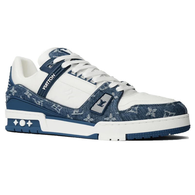 Louis Vuitton LV Trainer Blue Denim Monogram White