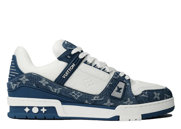 Louis Vuitton LV Trainer Blue Denim Monogram White