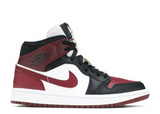 AIR JORDAN 1 MID SE BLACK DARK BEETROOT (W) - Designer Supplier 