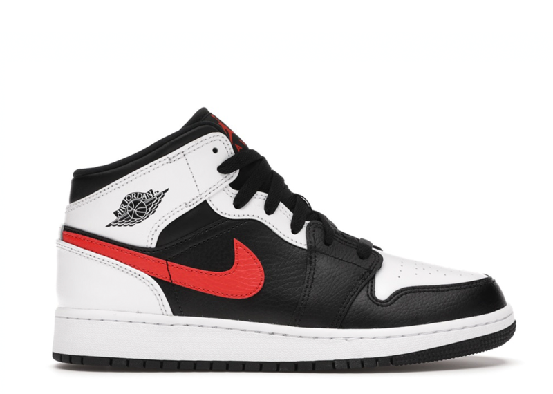 AIR JORDAN 1 MID BLACK CHILE RED WHITE - Designer Supplier 