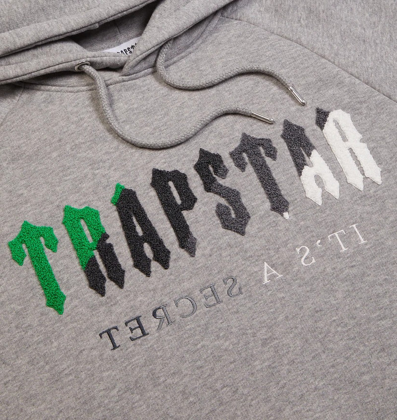 Trapstar Grey/Green Chenille Decoded Tracksuit