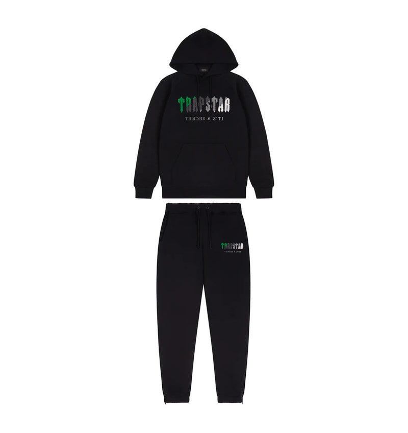 Trapstar Black/Green Chenille Decoded Tracksuit