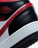 Nike Air Jordan 1 Mid Fire Red Bred Toe White