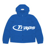 Trapstar Hyperdrive Hooded Puff Puffer - Blue/White