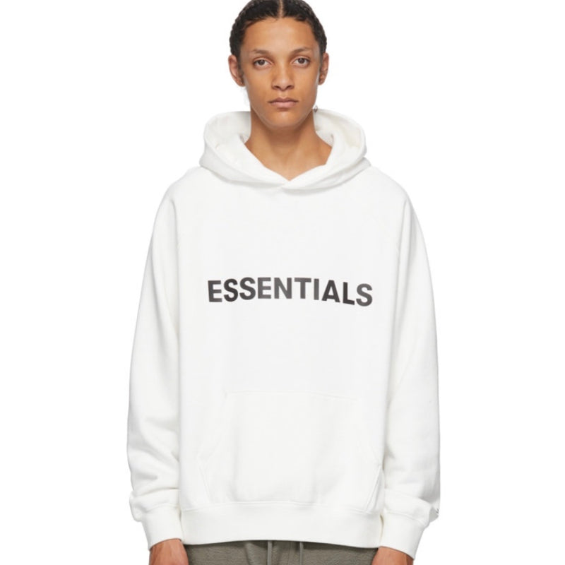 Fear Of God Essentials 3D White Pullover Hoodie