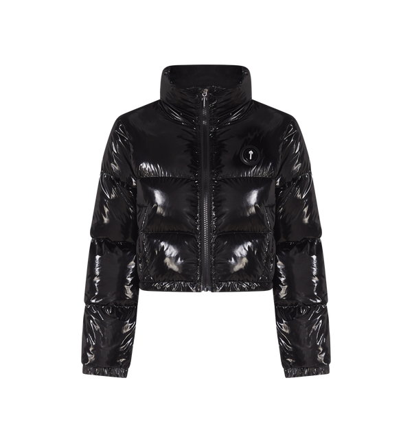 Trapstar Women's Irongate Detachable Hooded Puffer Jacket - Shiny Black