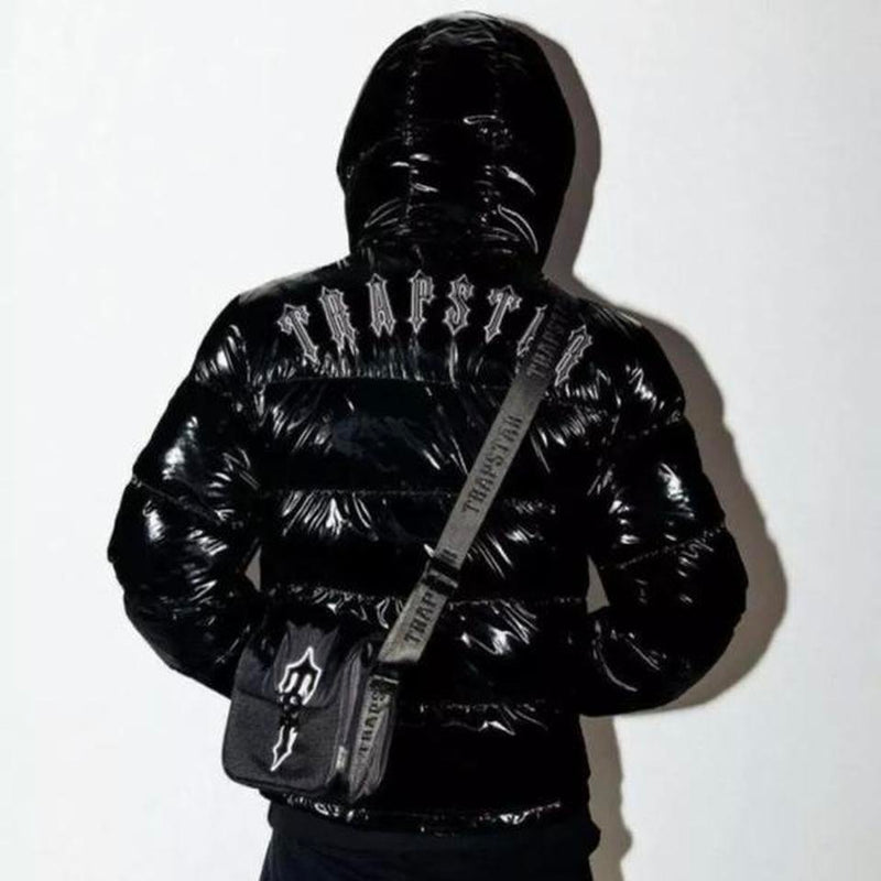 Trapstar Irongate Detatchable Hooded Puffer Jacket - Shiny Black