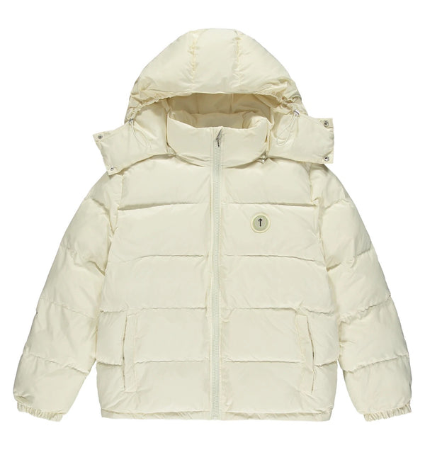 Trapstar Irongate Detachable Hooded Puffer Jacket - Cream