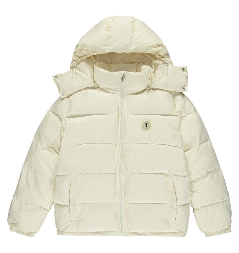 Trapstar Irongate Detachable Hooded Puffer Jacket - Cream