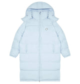 Trapstar Long Irongate Detatchable Hooded Puffer Jacket - Ice Blue