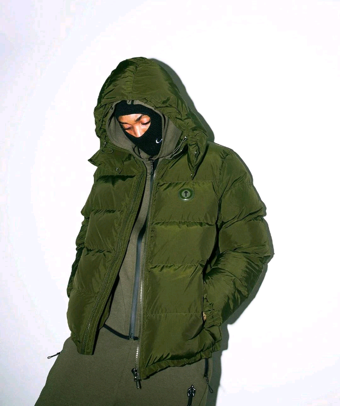 Trapstar Irongate Detachable Hooded Puffer Jacket - Olive