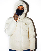 Trapstar Irongate Detachable Hooded Puffer Jacket - Cream