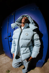 Trapstar Irongate Detatchable Hooded Puffer Jacket - Ice Blue