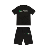 Trapstar Chenille Decoded Short Set - Black/Green