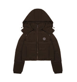 Trapstar Women's Irongate Detachable Hooded Puffer Jacket - Brown