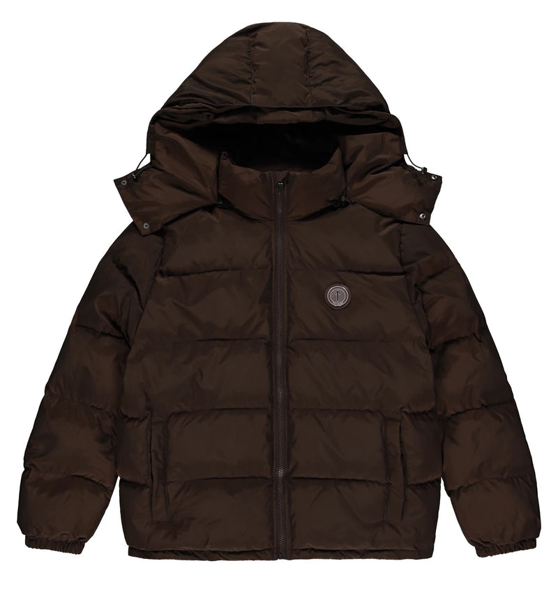 Trapstar Irongate Detachable Hooded Puffer Jacket - Brown