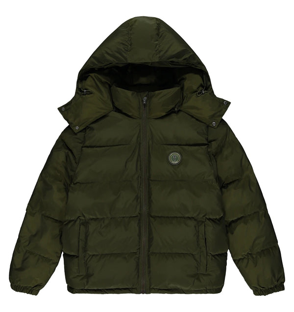 Trapstar Irongate Detachable Hooded Puffer Jacket - Olive