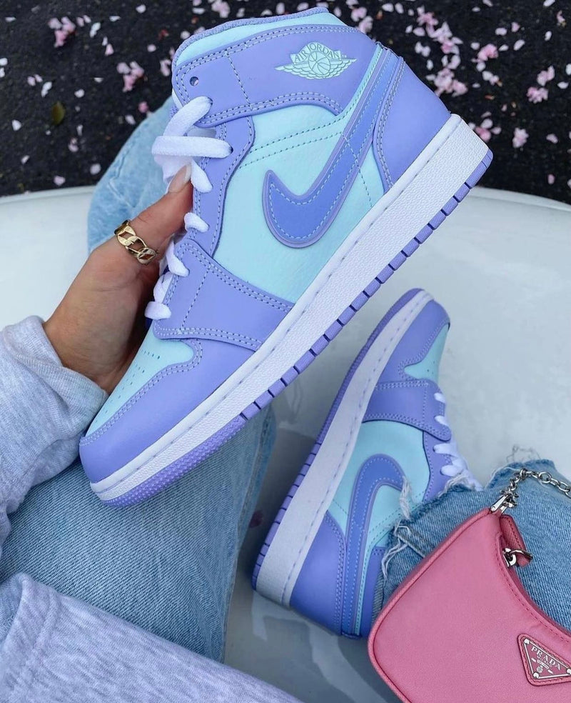 Nike Air Jordan 1 Mid Purple Aqua