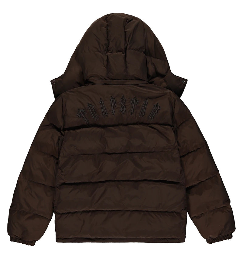 Trapstar Irongate Detachable Hooded Puffer Jacket - Brown