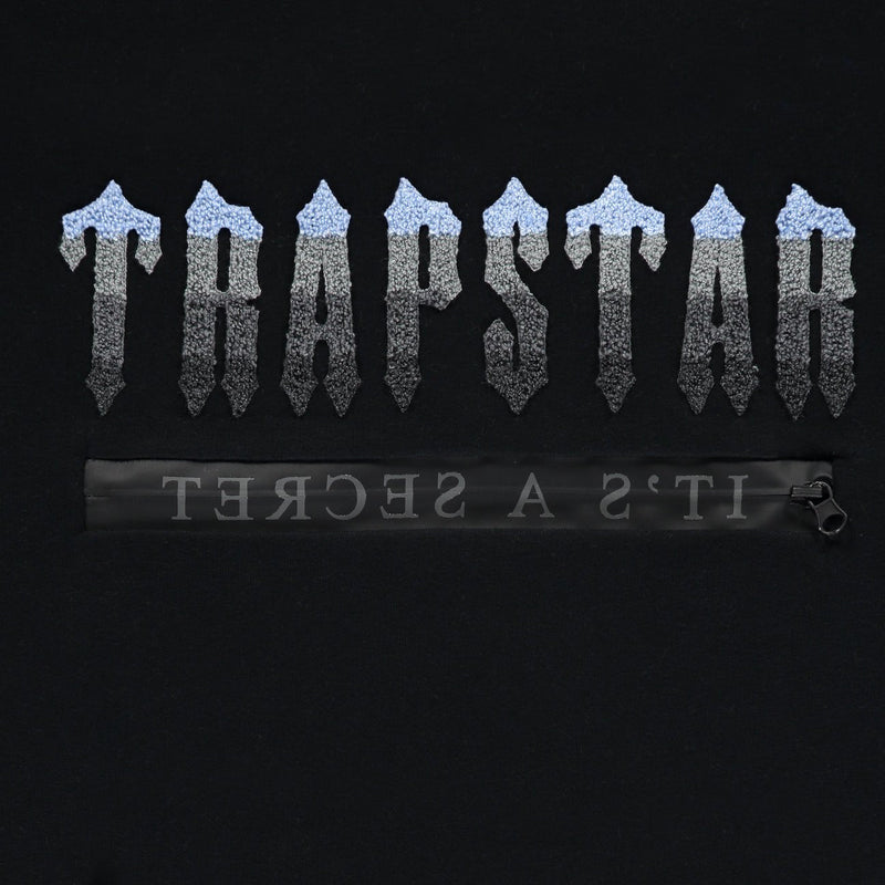 Trapstar Chenille Decoded 2.0 Hooded Tracksuit - Black / Ice Blue