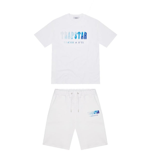 Trapstar Chenille Decoded Short Set - White Ice Flavours 2.0 Edition