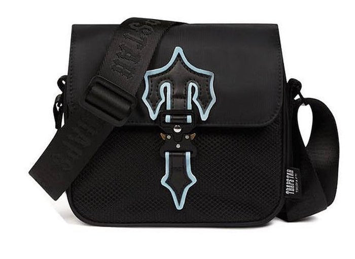 Trapstar Irongate T Cross-Body Bag - Black / Ice Blue